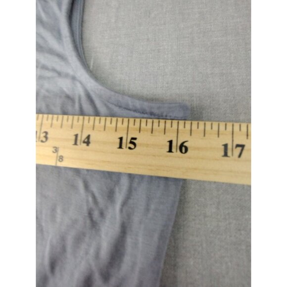 Logo Lori Goldstein Women's Light Blue Camo Tunic Dress High-Low Hem XS USED - Picture 2 of 5